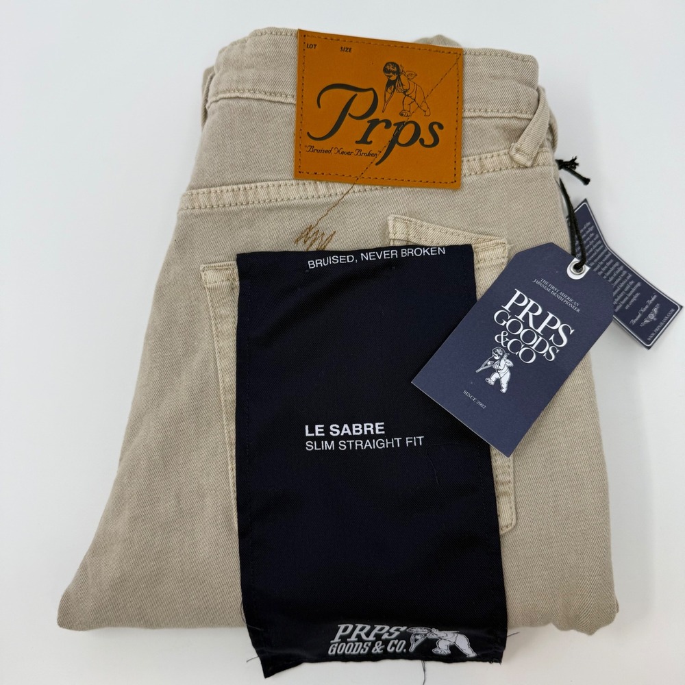 PRPS Goods & Co Le Sabre Slim Straight Fit‎ Jeans Mens 30x33 Japanese Denim NEW